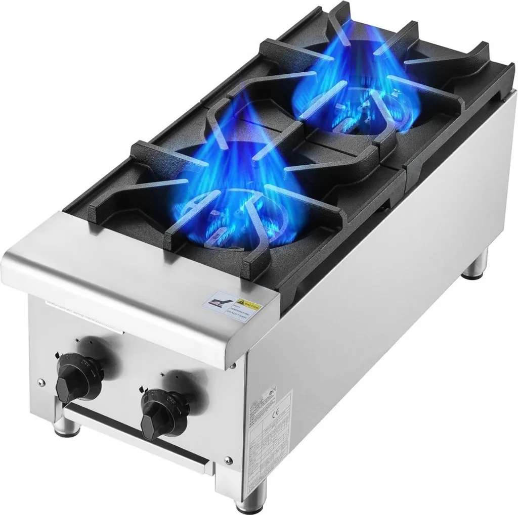 StarTech Commercial gas stove with 2 burners - worktop cooktop for catering - kitchen stove for professional kitchens