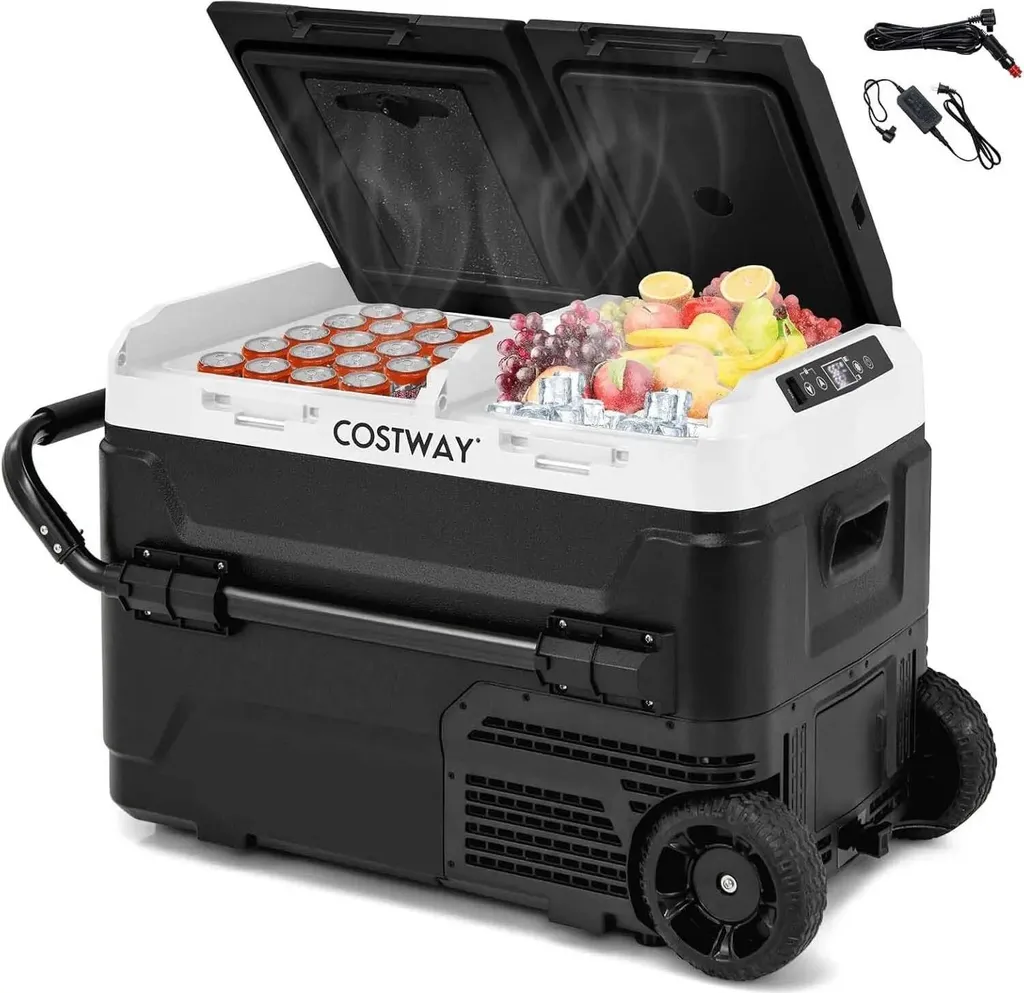 StarTech Compressor Cooler - Portable Car Cooler/Freezer 40L - Temperature range -20°C to 20°C - USB power supply and charging port - LED display - Quiet 45 dB - Black