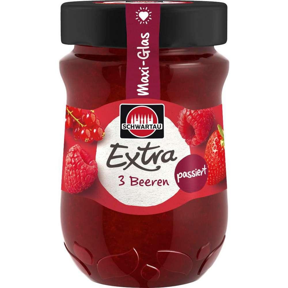 Schwartau Jam Extra 3 Berries, strained