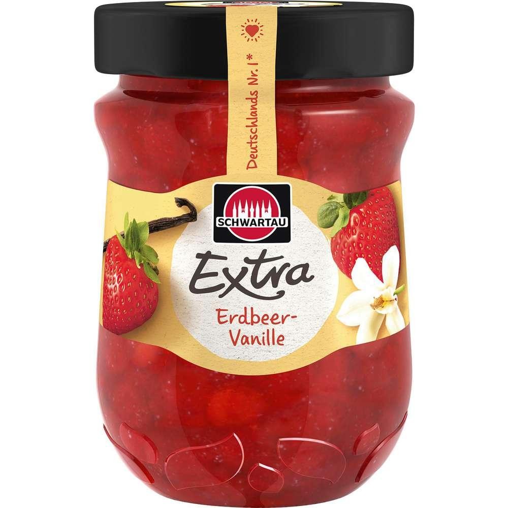 Schwartau Extra jam, strawberry/vanilla