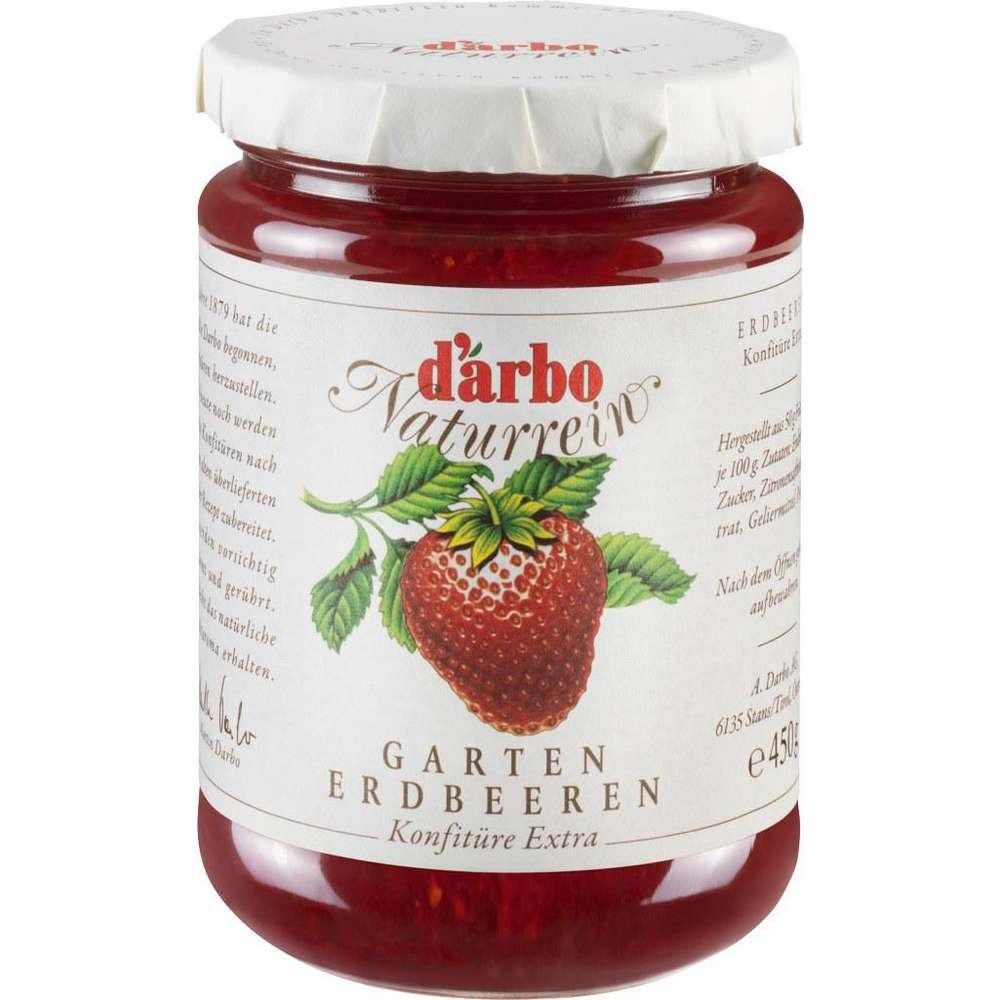 Darbo Extra natural jam, garden strawberries