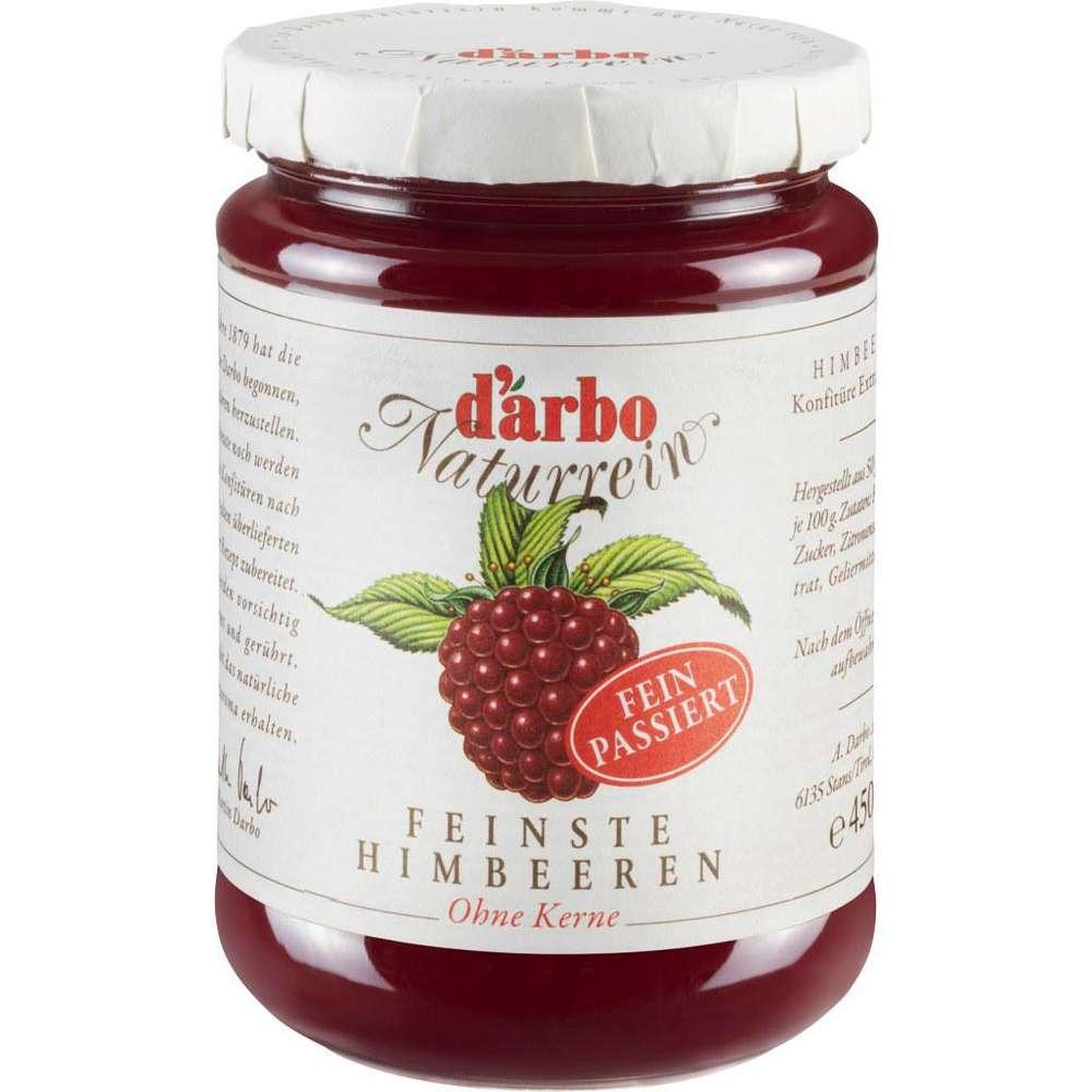 Darbo Natural jam, finely strained raspberries