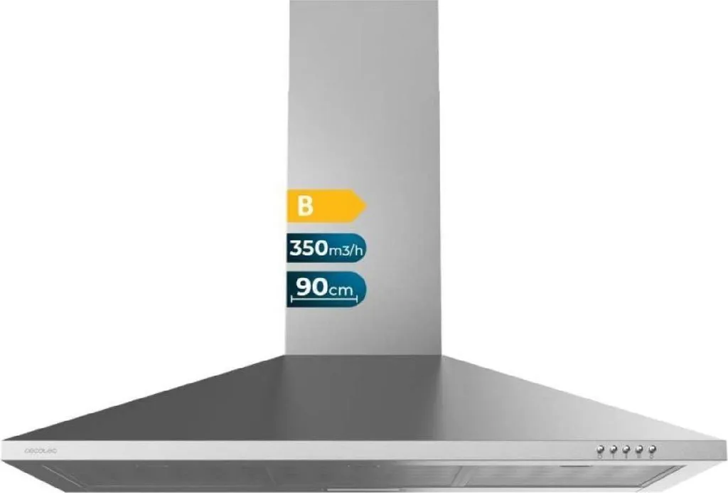 Conventional chimney Cecotec Bolero Flux PM 903500 Inox B steel 90 x 46.5 cm