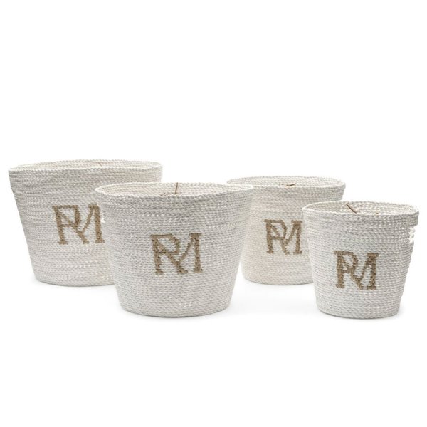 Monogram baskets from Riviera Maison