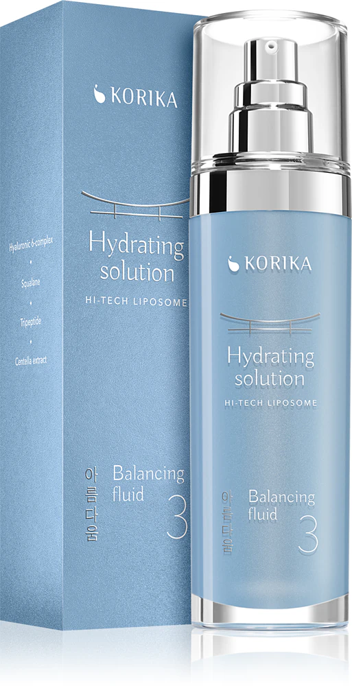 KORIKA HI-TECH LIPOSOME Hydrating solution Balancing fluid Light moisturizing emulsion