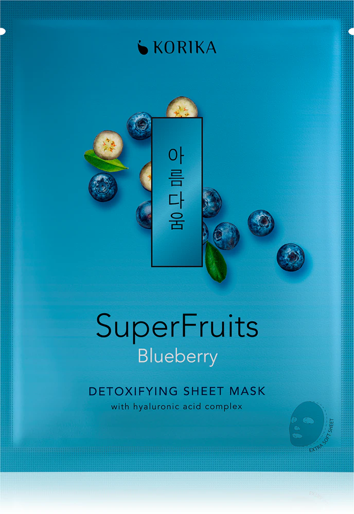 KORIKA SuperFruits Blueberry - Detoxifying Sheet Mask Detox sheet mask