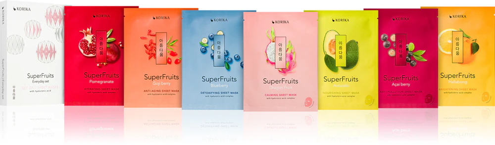 KORIKA SuperFruits face mask set