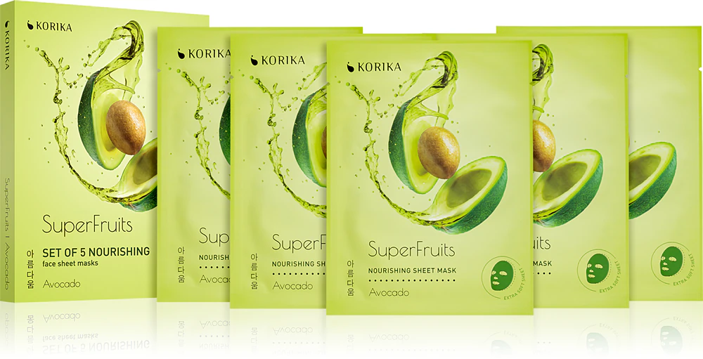 KORIKA SuperFruits face mask set at a discounted price Avocado (with nutritious effect)