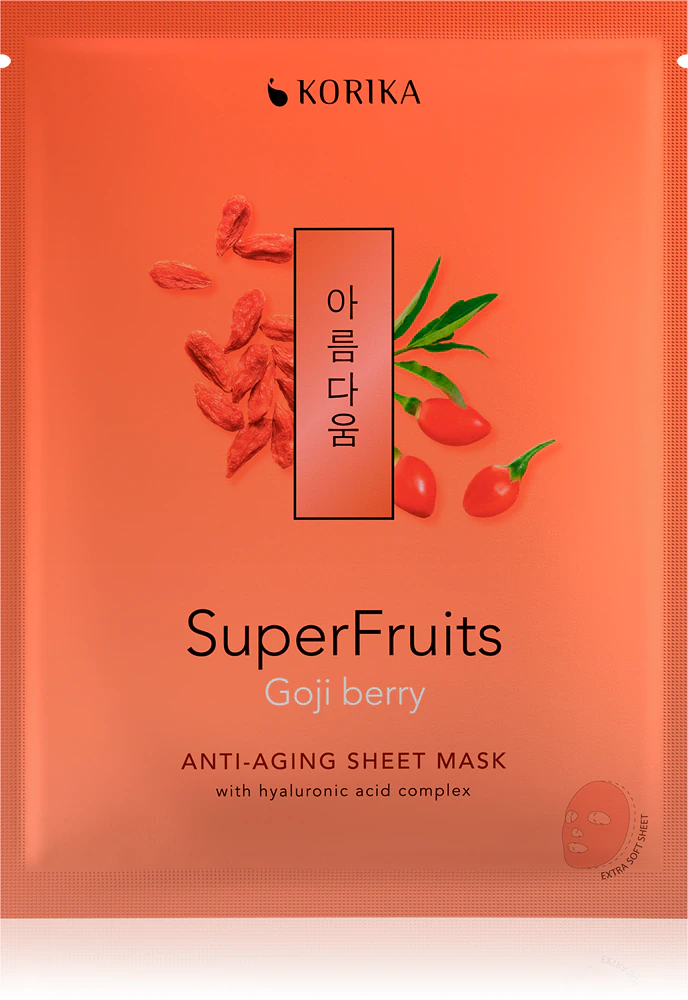 KORIKA SuperFruits Goji Berry - Anti-aging Sheet Mask rejuvenating facial mask