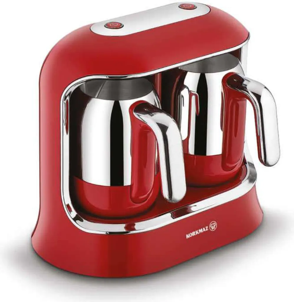 Korkmaz Kahvekolik Twin Mokkamaschine Coffee Machine Red A861