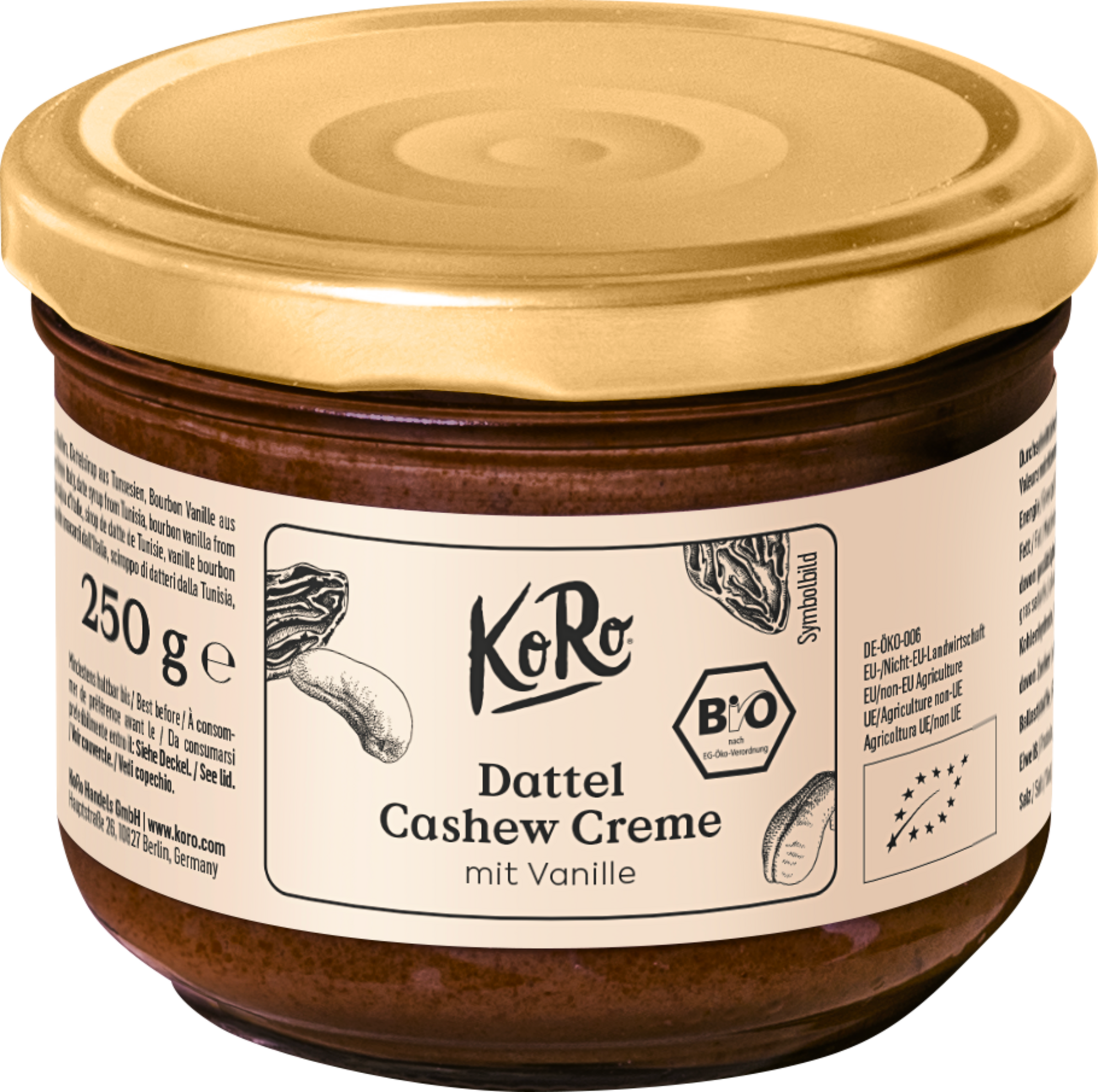 KoRo Organic Date Cashew Cream with Vanilla