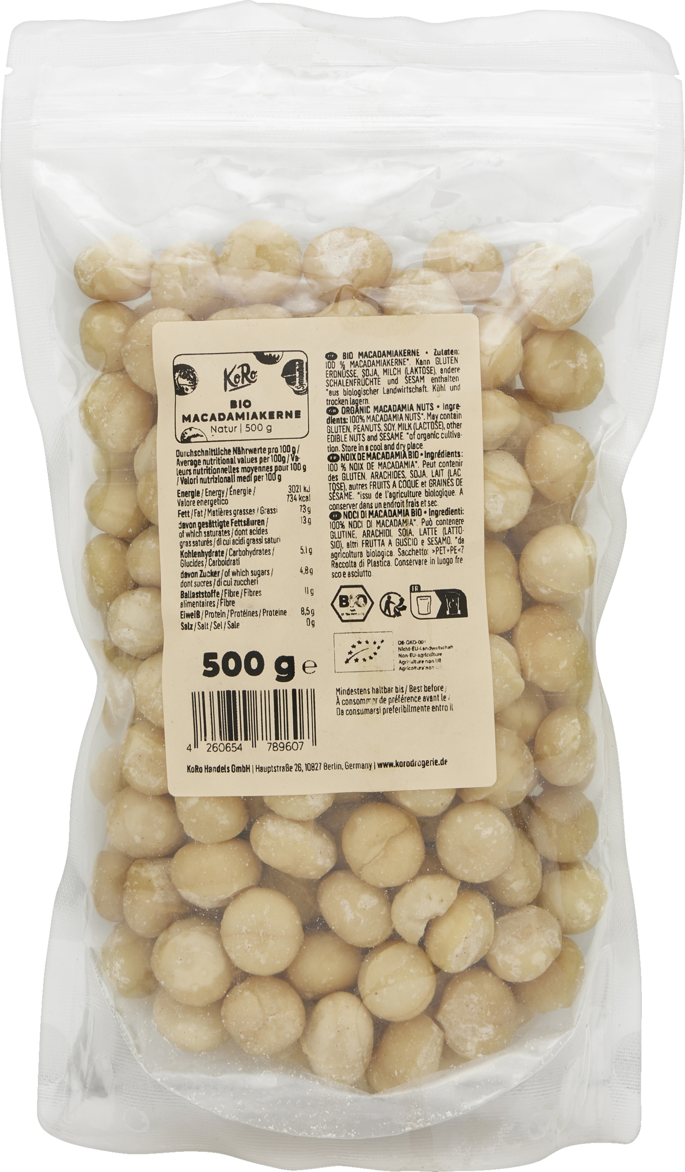 KoRo Organic Macadamia Nuts