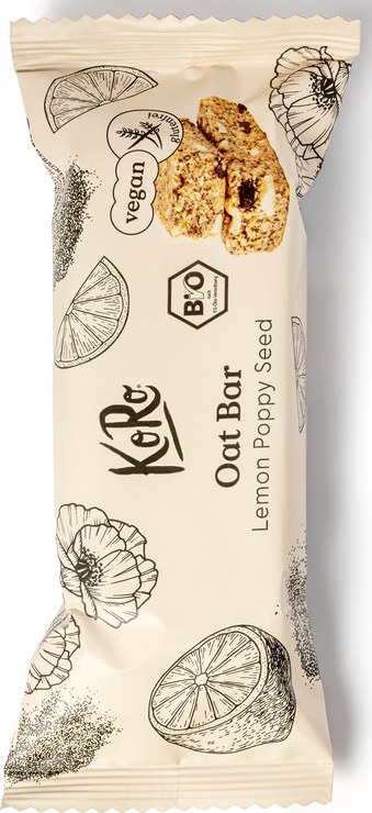 KoRo Organic Oat Bar Lemon Poppy Seed