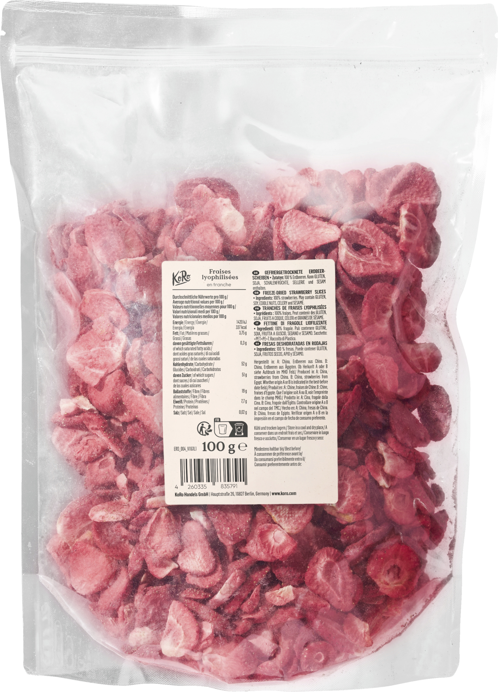 KoRo freeze-dried strawberry slices