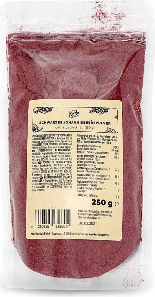 KoRo | Freeze-dried blackcurrant powder 250 g