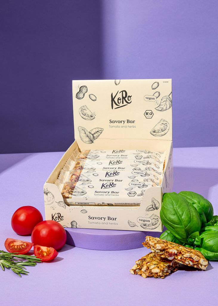 KoRo | Savory Peanut Bar with Tomato and Herbs 12 x 40 g