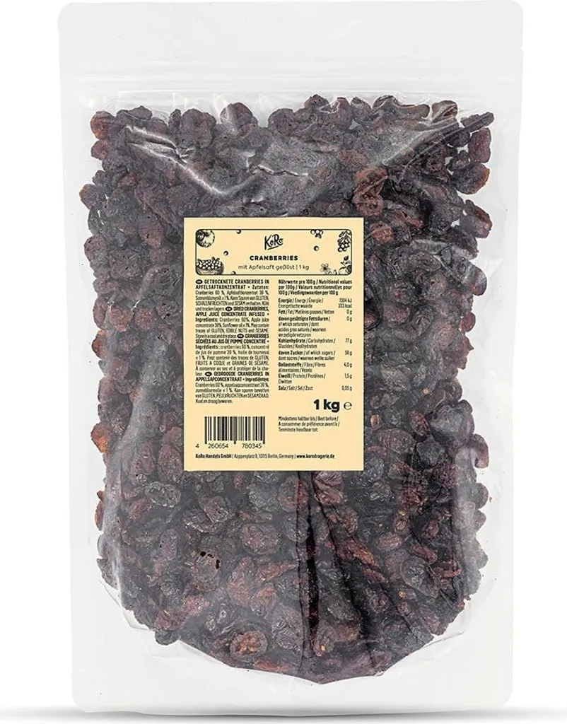 KoRo I Cranberries sweetened with apple juice 1 kg