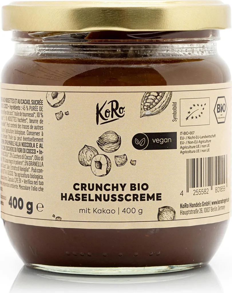 KoRo I Crunchy hazelnut cream with cocoa 400 g
