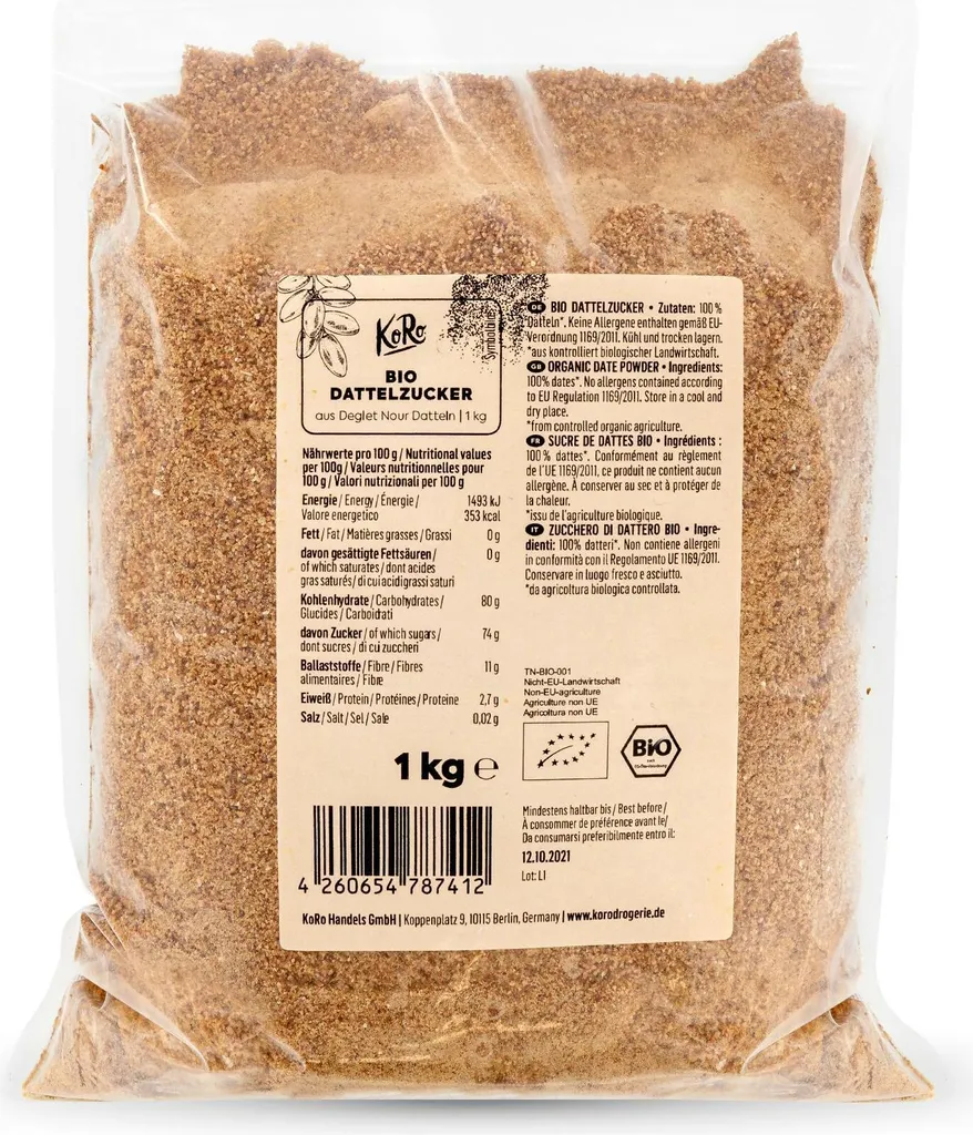 KoRo I Date Sugar 1 kg 1000g
