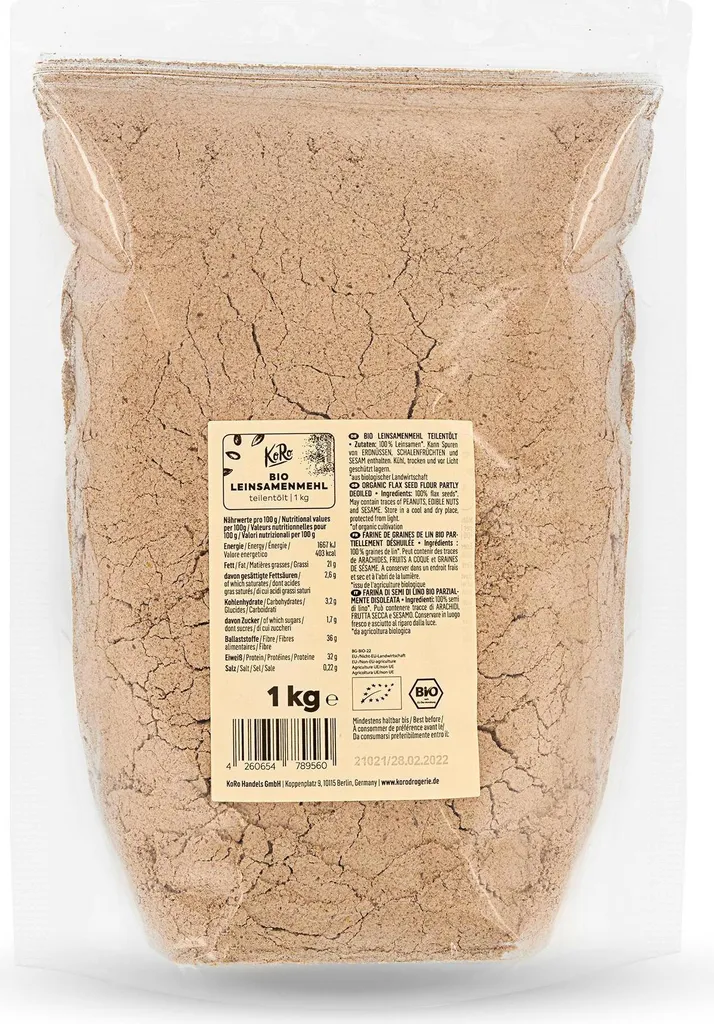 KoRo I Partially defatted linseed flour 1 kg 1000g