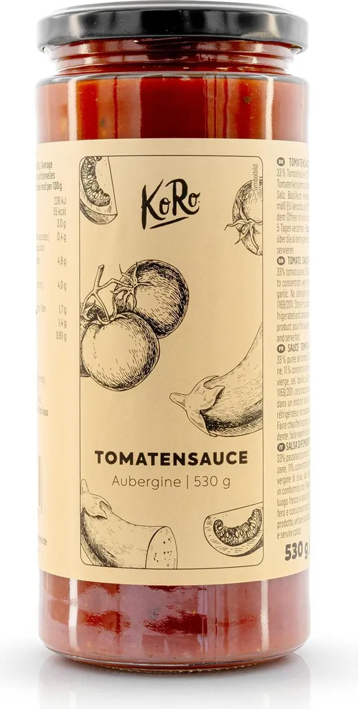 KoRo I Tomato sauce with aubergine 530 g