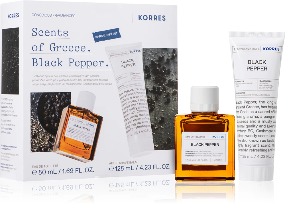Korres Black Pepper gift set for men