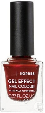 Korres Gel Effect nail polish Velor Red 58 bottle 11ml