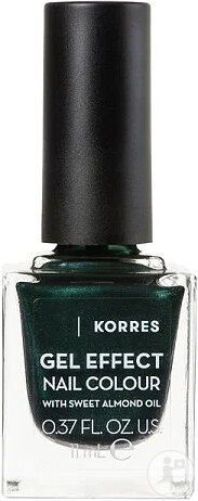 Korres Gel Effect nail polish Velvet Green 89 bottle 11ml