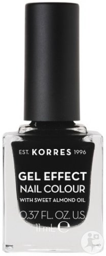 Korres Gel Effect Nail Color 100 Black 11ml