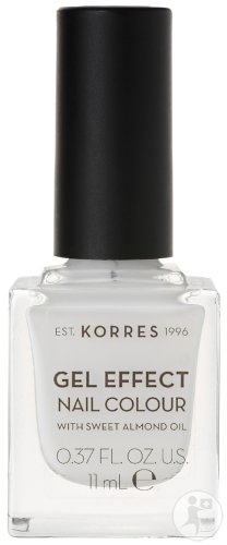 Korres Km Gel Effect Nail Polish 01 Blanc White 11ml