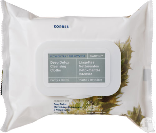 Korres Olympus Tea Detox Cleansing Wipes 30 pieces