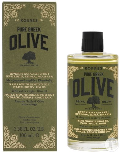 Korres Pure Greek Olive Nourishing Oil For Face Body And Hair Bottle 100ml