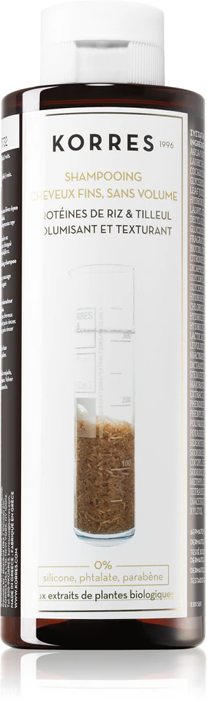 Korres Rice Proteins & Linden Shampoo for fine hair