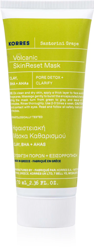 Korres Santorini Grape purifying mask with activated carbon