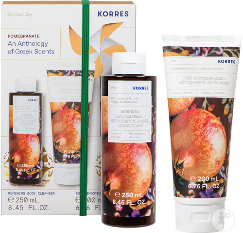 Korres Pomegranate Shower Gel 250ml & Body Lotion 200ml Set