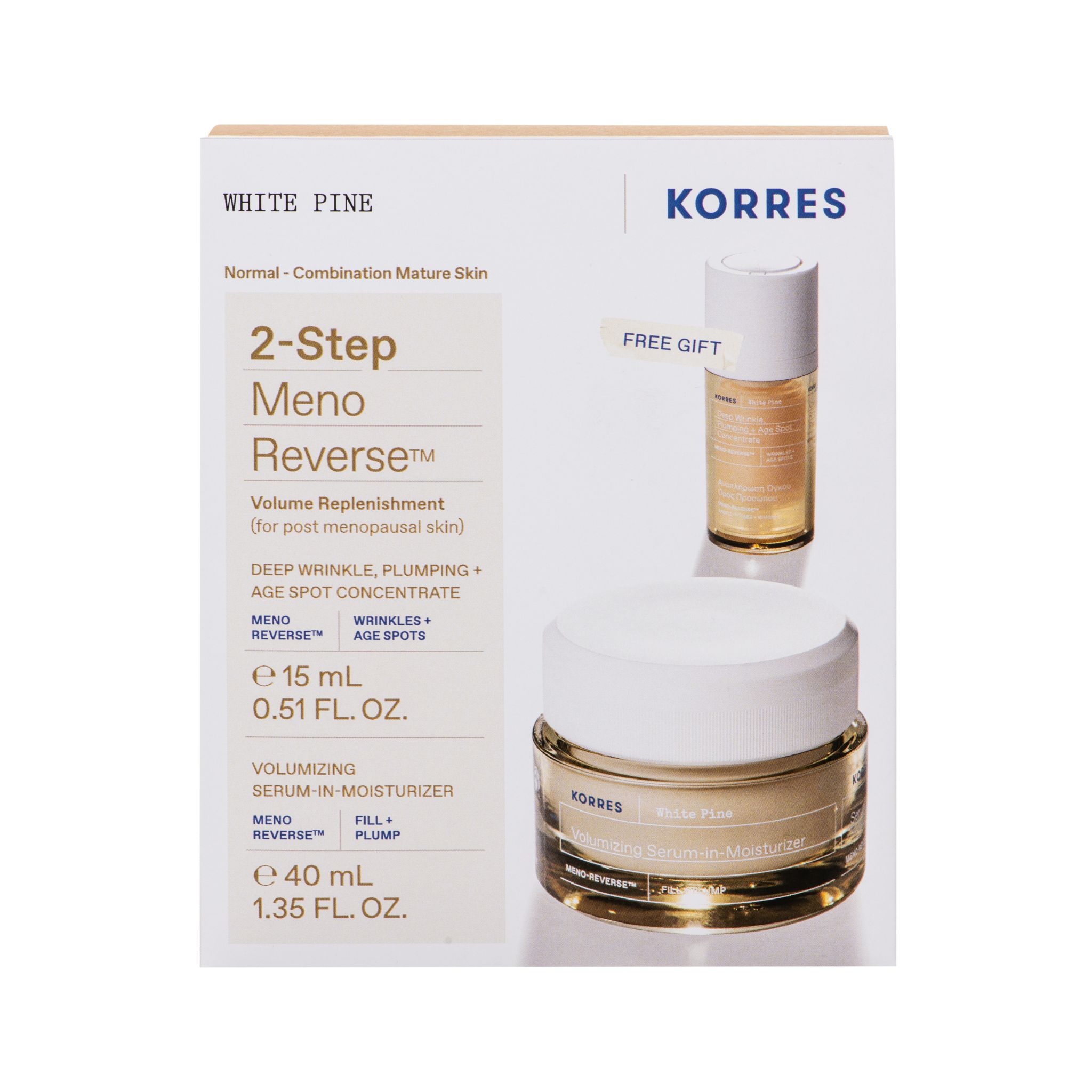KORRES WHITE PINE 2 Step Set Meno Reverse 1 St