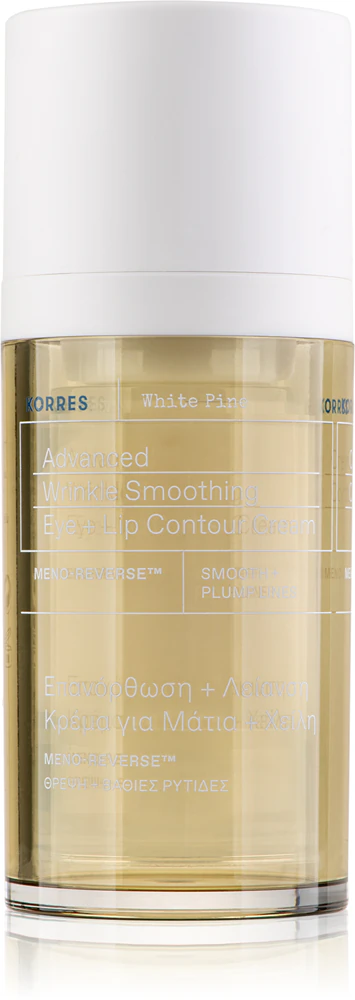 Korres White Pine Meno-Reverse™ rejuvenating lip and eye contour cream for mature skin