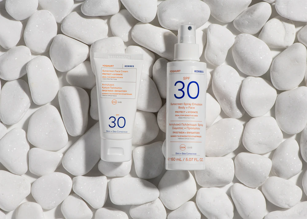 Korres Yoghurt Sunscreen Sun cream for the face with high UV protection