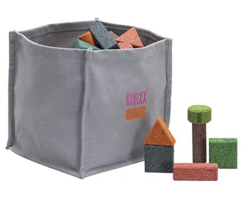 KORXX Colorful Building Blocks, Assorted Shapes, 56 Pieces