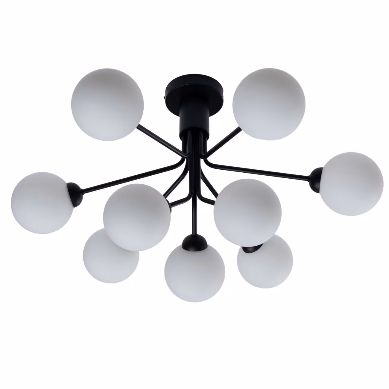 KOSILUM chandelier Audrey, black and white, 42cm