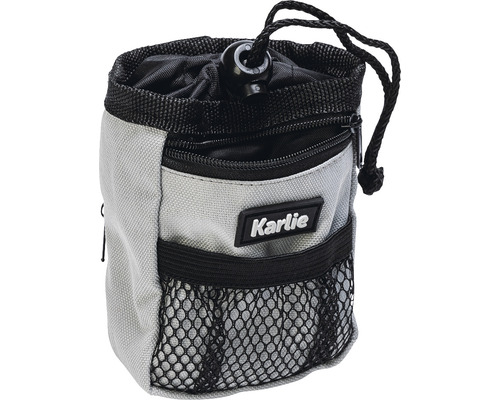 Karlie nylon poop and snack bag 8 x 4 x 10 cm gray