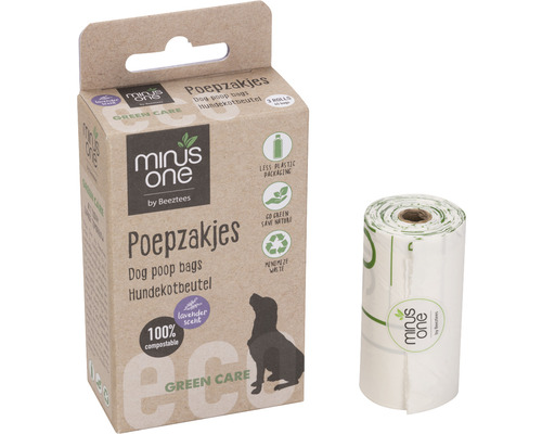 Poop bags beeztees Minus one 3 x 15 pieces. Lavender scent