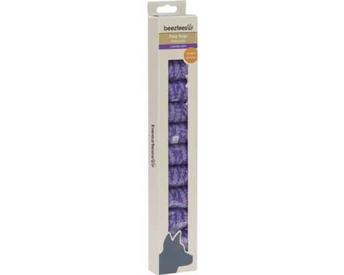 Beeztees Poop Bags, Lavender Scented, 12 x 15 pcs = 180 pcs.