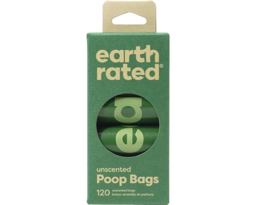 Earth rated poop bags 120 pieces (8x 15 pieces) approx. 33 x 22 cm