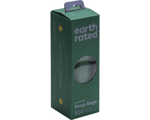 Poop bags earth rated 300 pieces scented lavender, individually removable