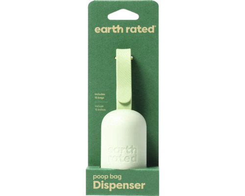 Poop bag holder earth rated incl. 15 bags