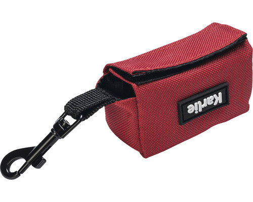Karlie nylon poop bag 7.5 x 3.5 x 4 cm red