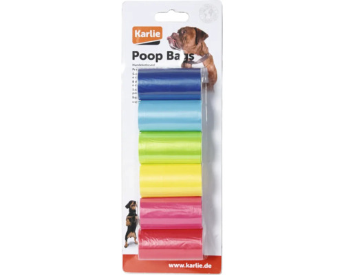 Karlie Poop Bags Rainbow 6 x 20 pcs (120 bags)