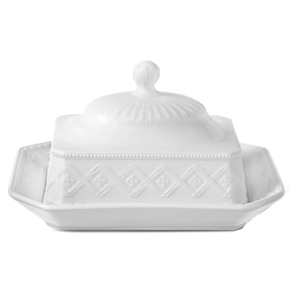 KPM Butter Dish with Lid Kurland Blanc Nouveau (2-piece)