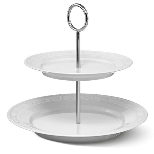KPM Cake Stand Kurland Blanc Nouveau (2-tier)
